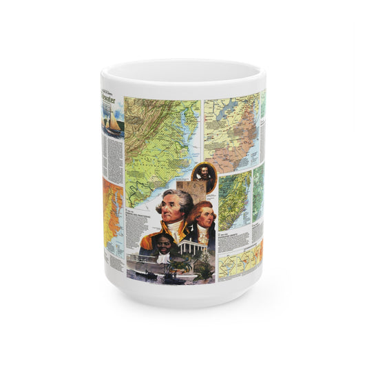 USA - Tidewater and Environs 2 (1988) (Map) White Coffee Mug-15oz-The Sticker Space