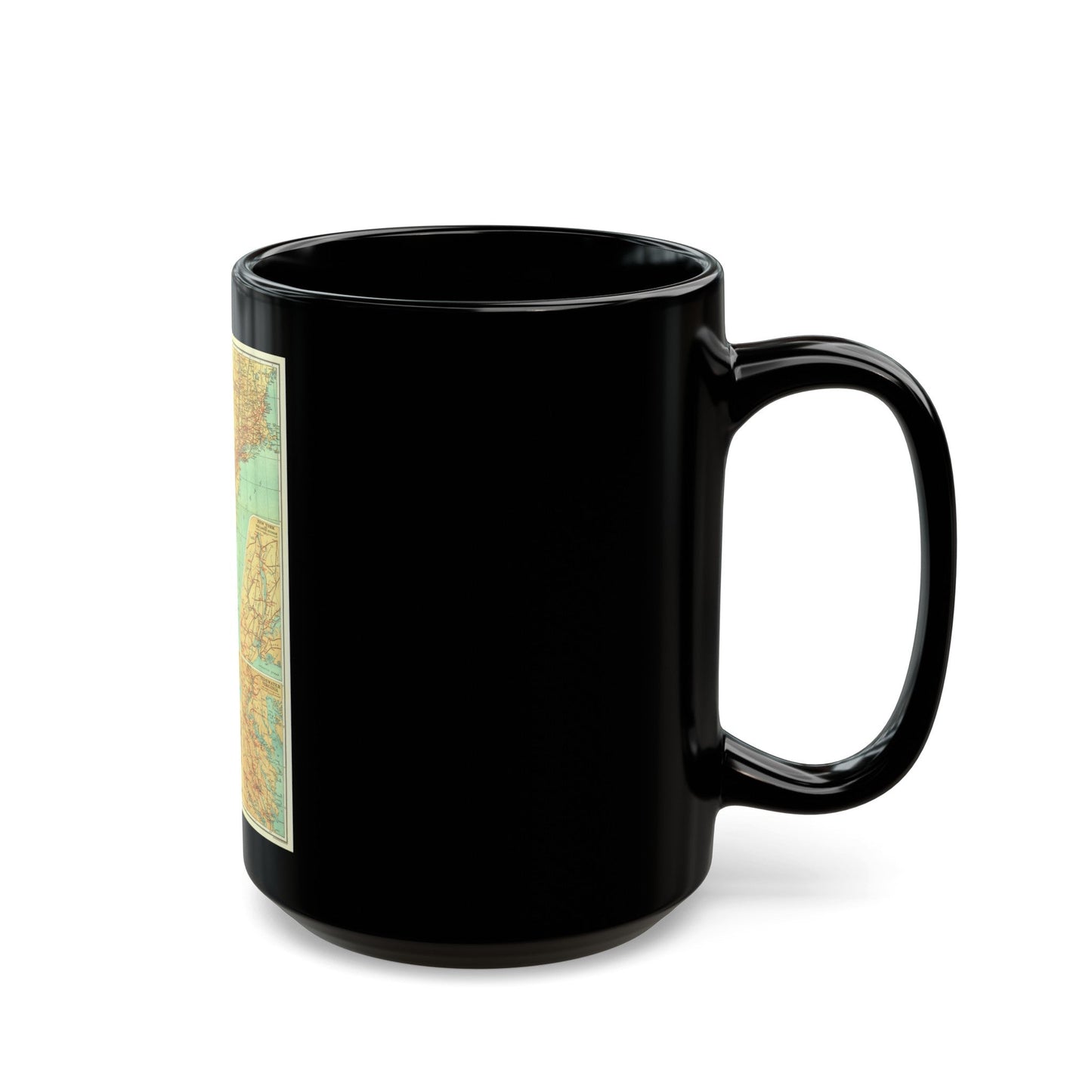 USA - Travels of George Washington (1932) (Map) Black Coffee Mug-The Sticker Space