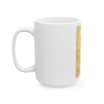 USA - Travels of George Washington (1932) (Map) White Coffee Mug-The Sticker Space