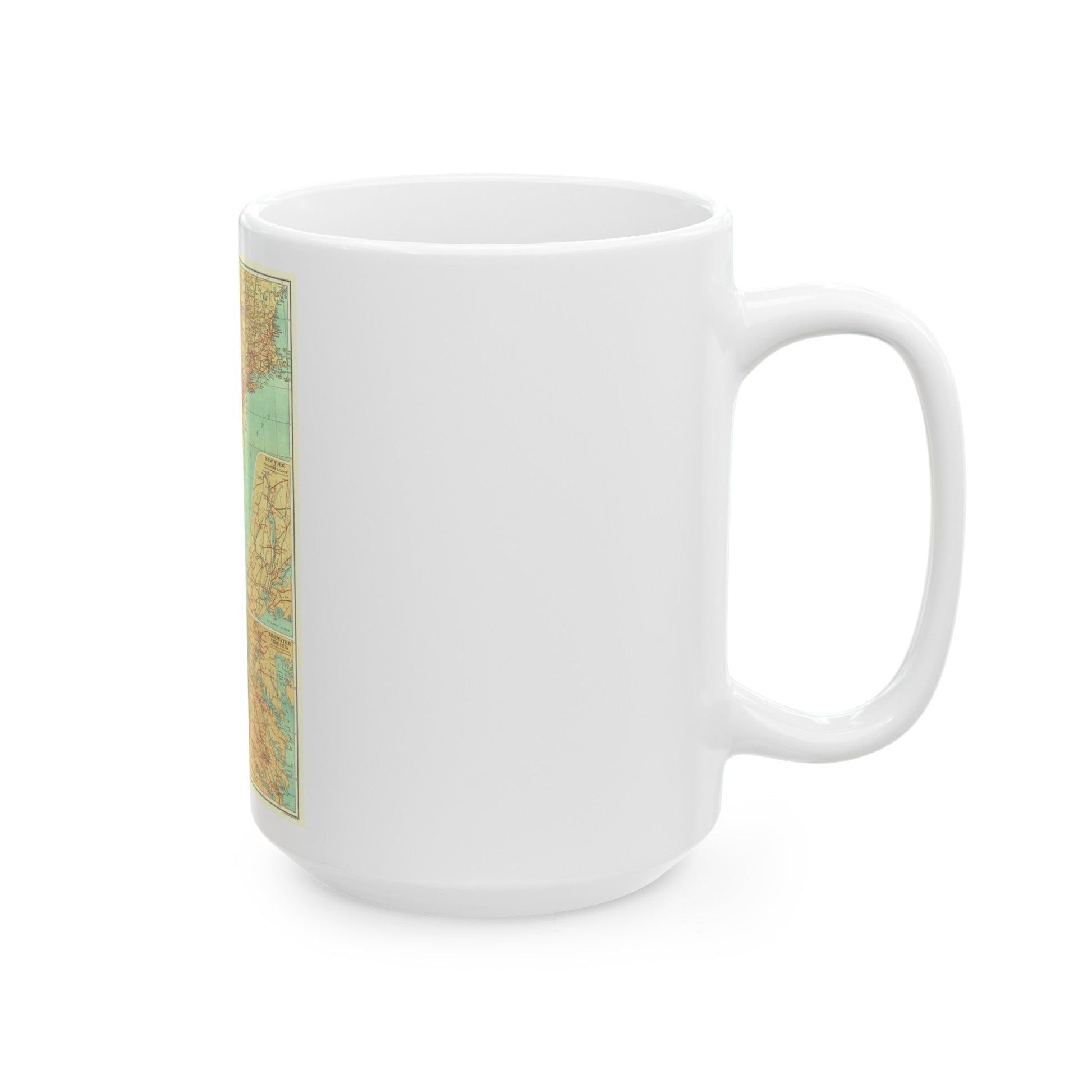 USA - Travels of George Washington (1932) (Map) White Coffee Mug-The Sticker Space