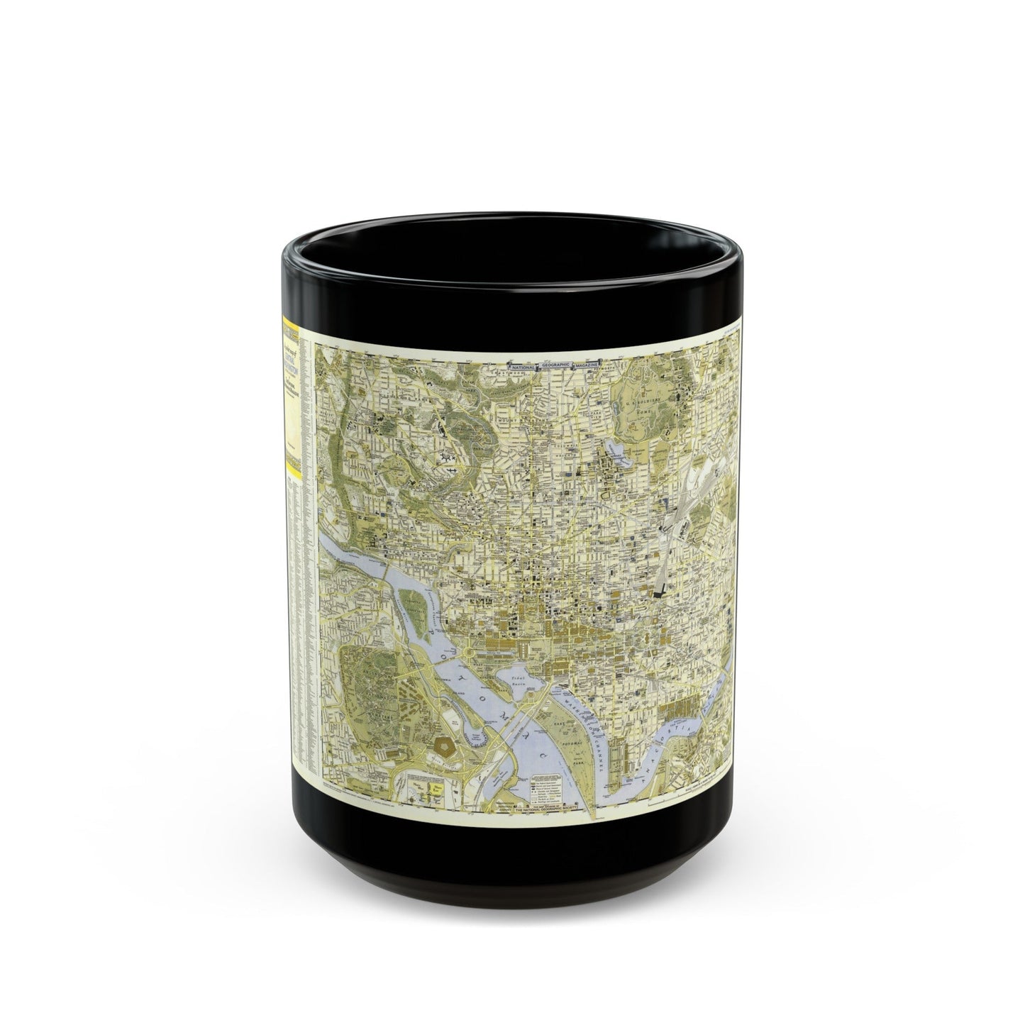 USA - Washington, Central (1948) (Map) Black Coffee Mug-15oz-The Sticker Space