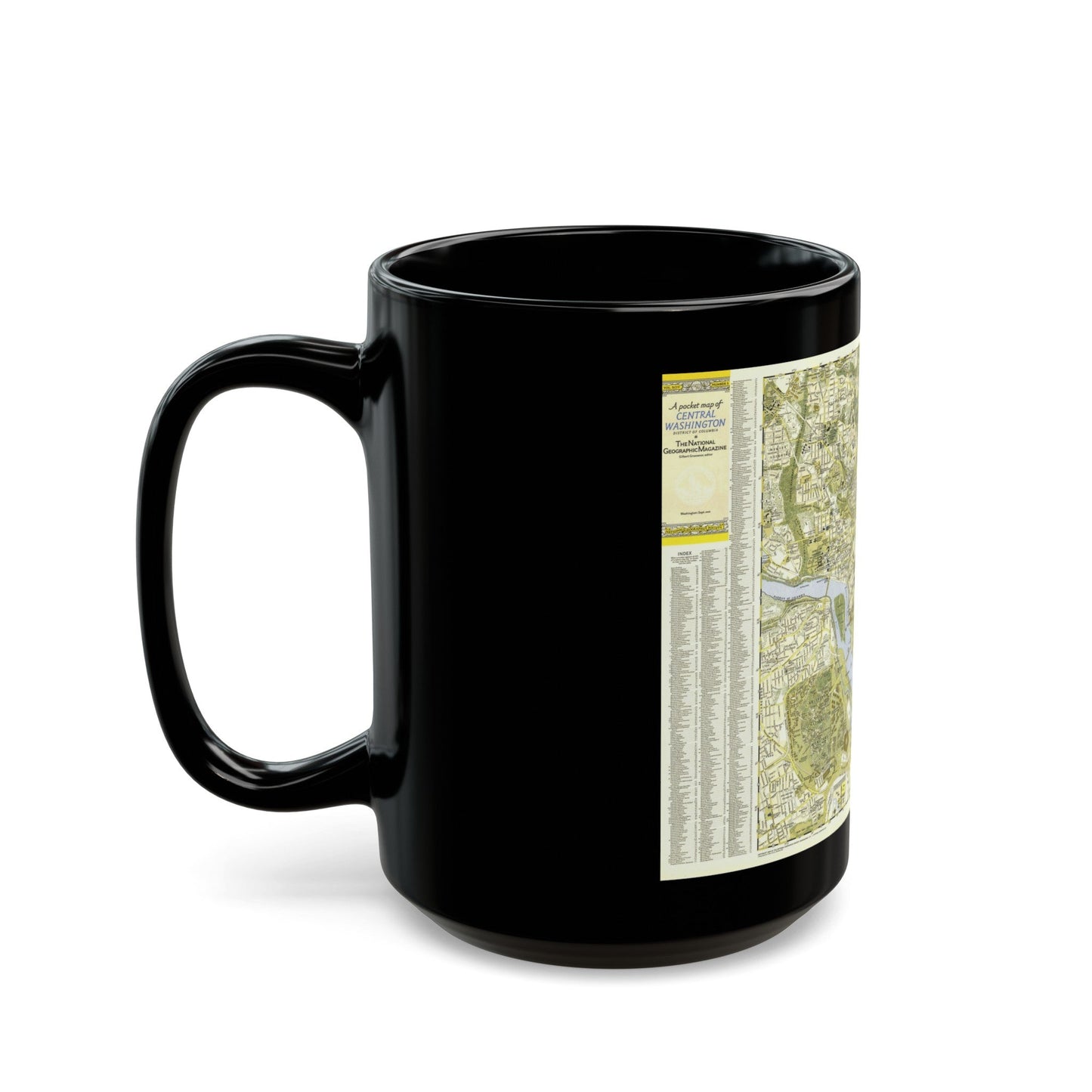 USA - Washington, Central (1948) (Map) Black Coffee Mug-The Sticker Space