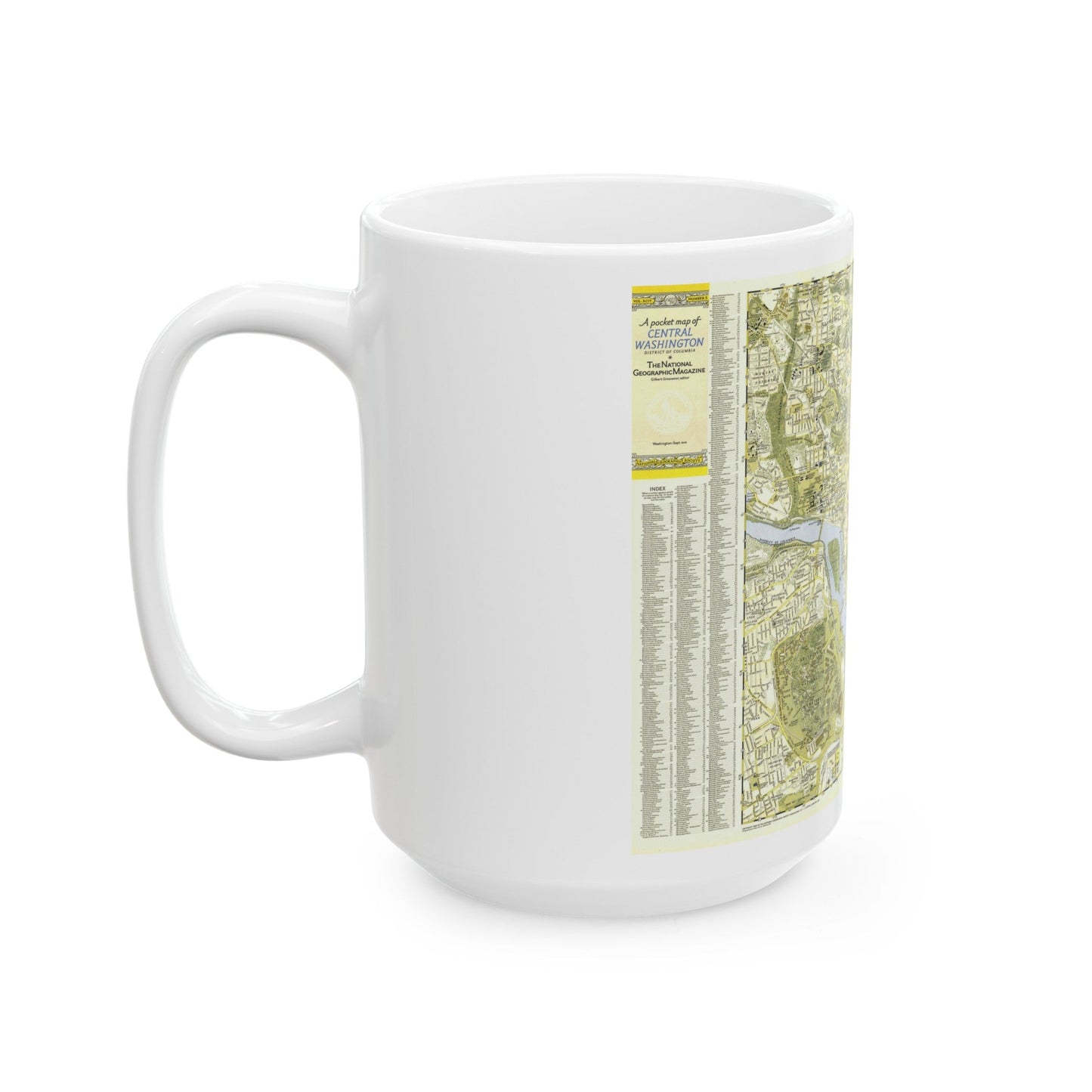 USA - Washington, Central (1948) (Map) White Coffee Mug-The Sticker Space