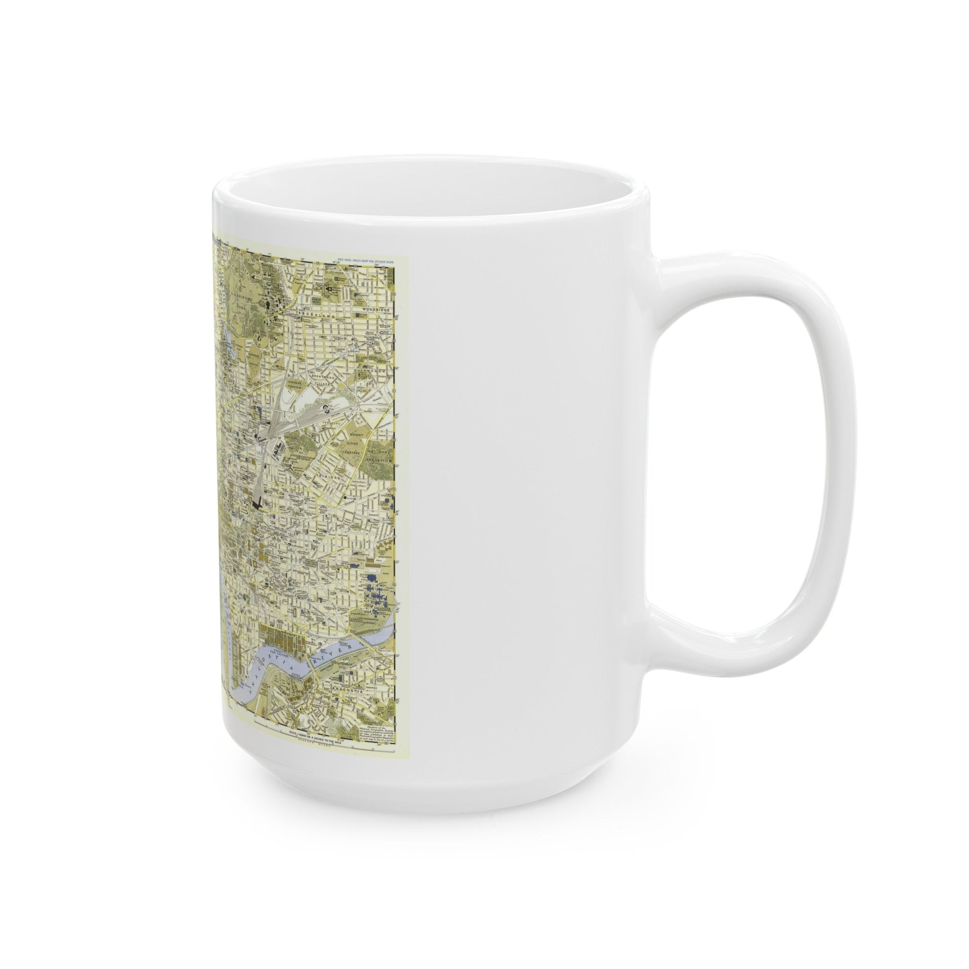 USA - Washington, Central (1948) (Map) White Coffee Mug-The Sticker Space