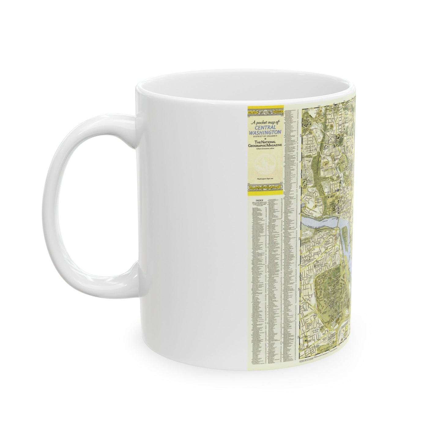 USA - Washington, Central (1948) (Map) White Coffee Mug-The Sticker Space