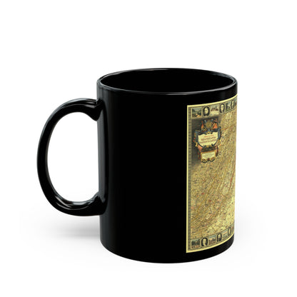 USA - Washington, Historic and Scenic (1939) (Map) Black Coffee Mug-The Sticker Space