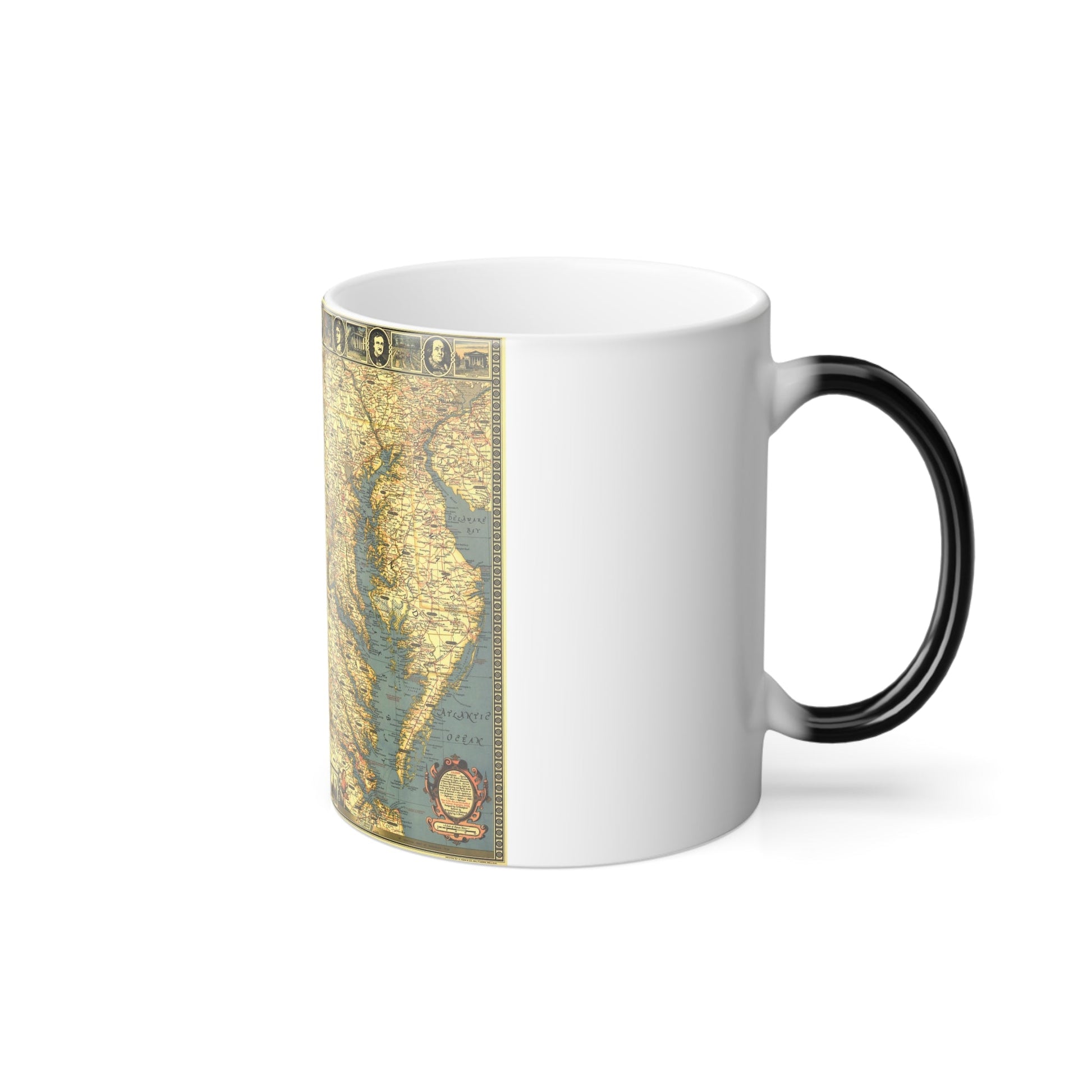 USA - Washington, Historic and Scenic (1939) (Map) Color Changing Mug 11oz-11oz-The Sticker Space