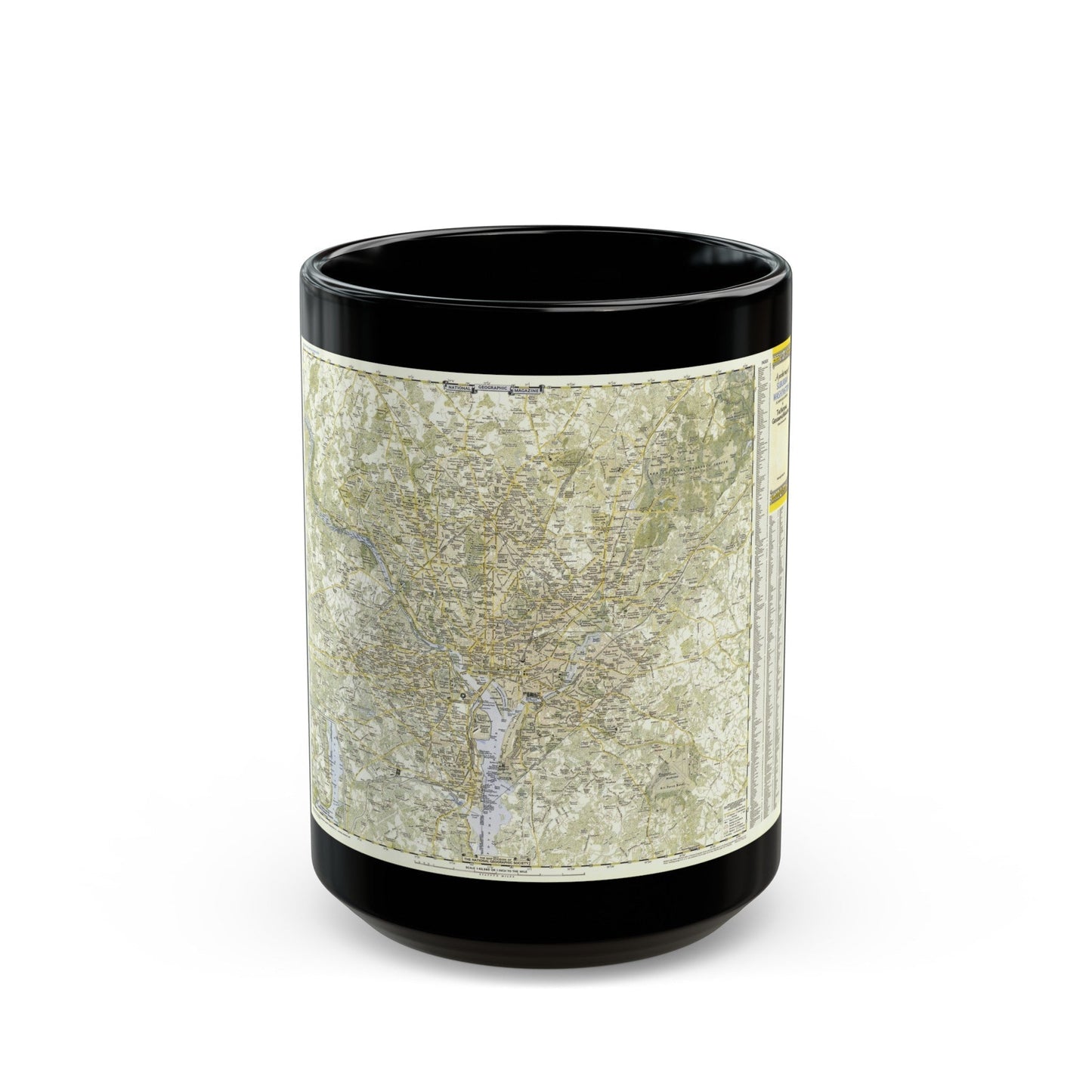 USA - Washington, Suburban (1948) (Map) Black Coffee Mug-15oz-The Sticker Space