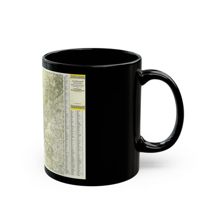 USA - Washington, Suburban (1948) (Map) Black Coffee Mug-The Sticker Space