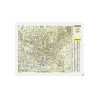 USA - Washington, Suburban (1948) (Map) Refrigerator Magnet 5 Inch - The Sticker Space