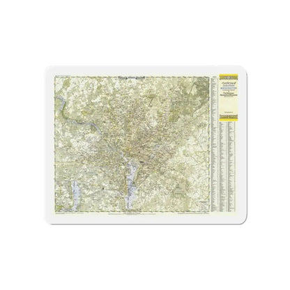 USA - Washington, Suburban (1948) (Map) Refrigerator Magnet 6 Inch - The Sticker Space