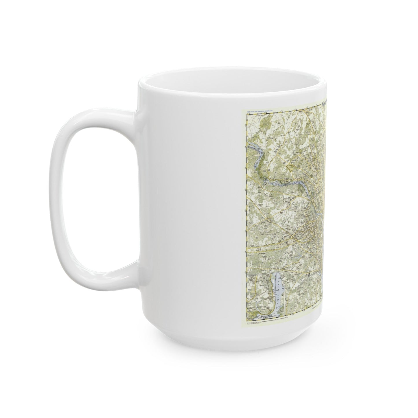 USA - Washington, Suburban (1948) (Map) White Coffee Mug-The Sticker Space