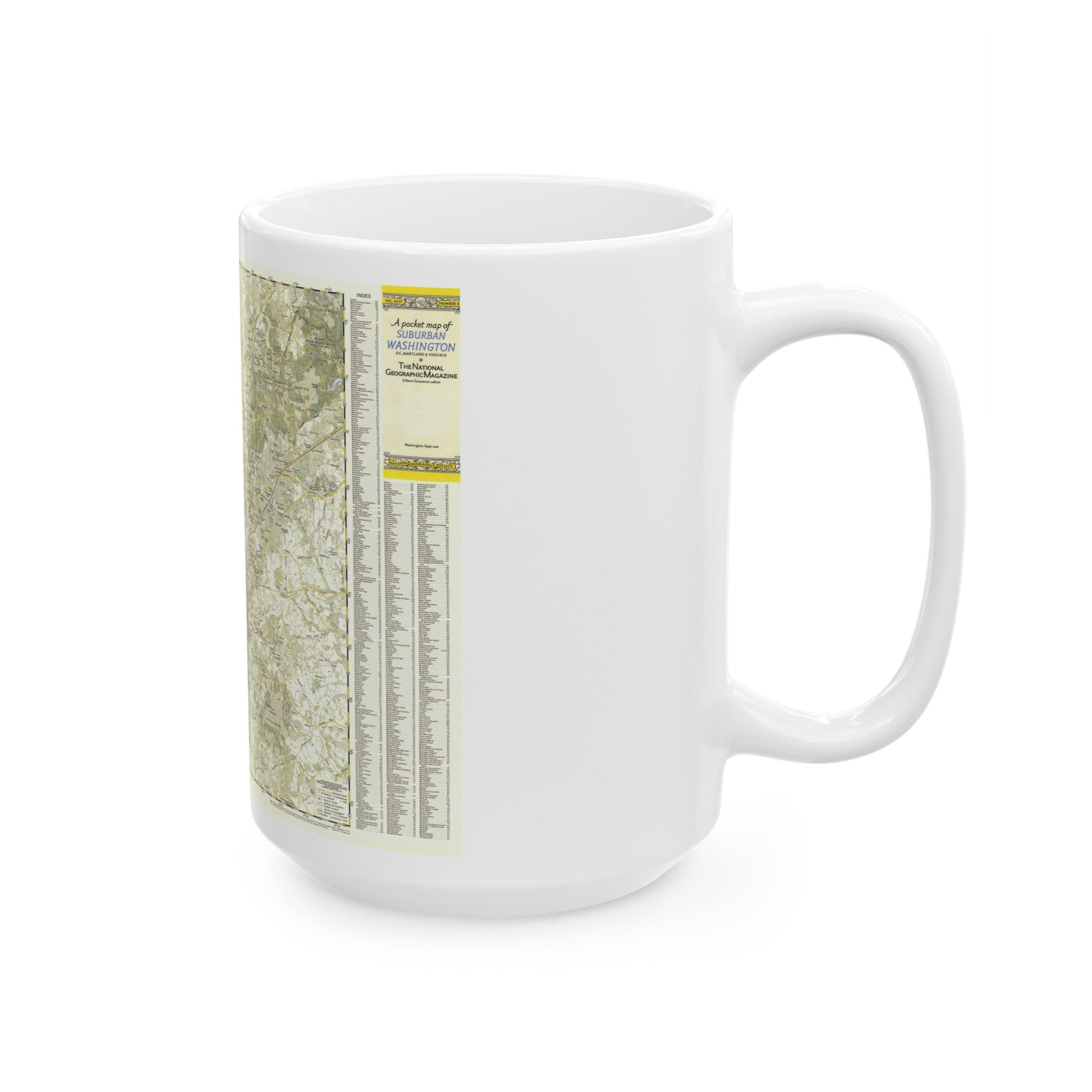 USA - Washington, Suburban (1948) (Map) White Coffee Mug-The Sticker Space