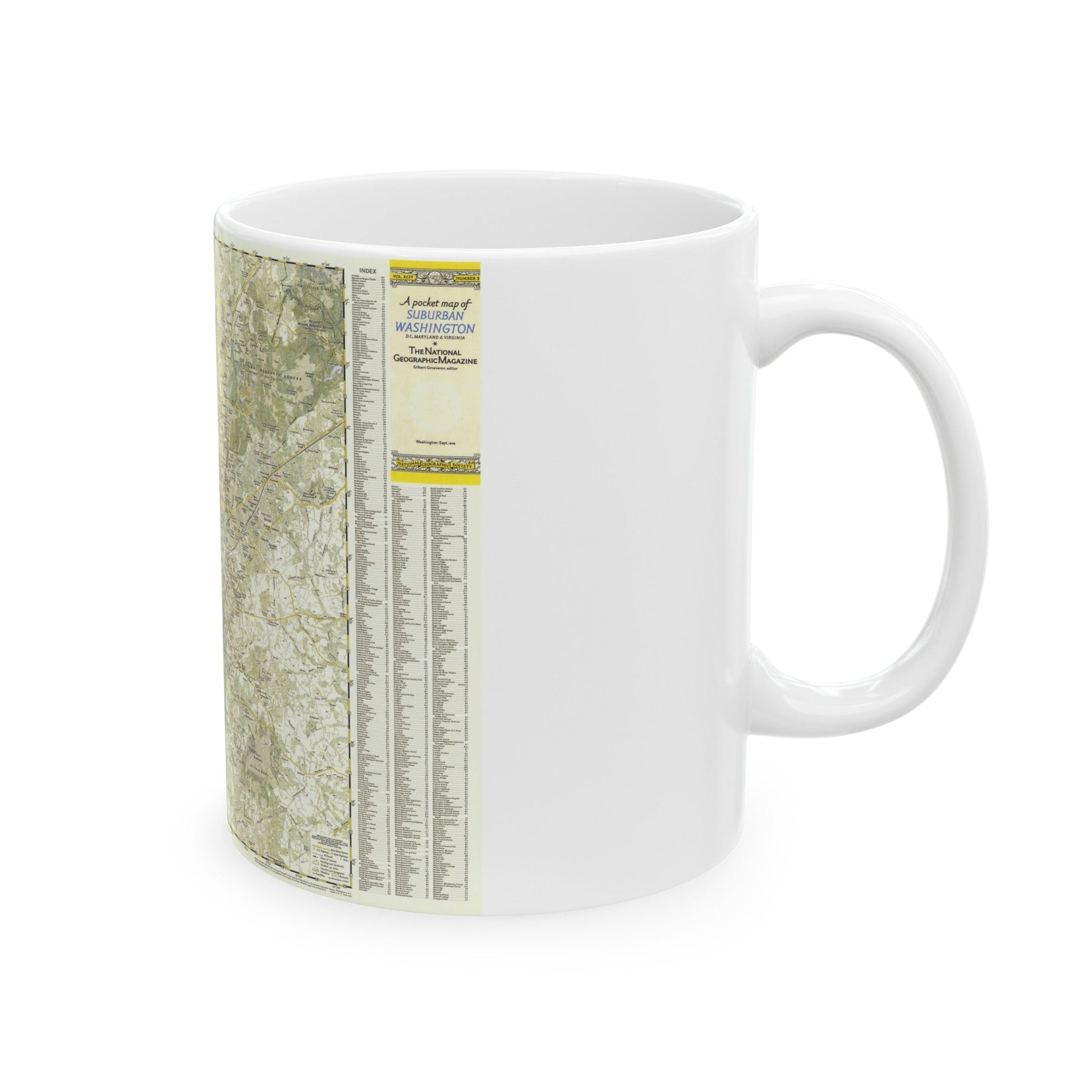 USA - Washington, Suburban (1948) (Map) White Coffee Mug-The Sticker Space