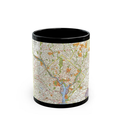 USA - Washington, Suburban (1964) (Map) Black Coffee Mug-11oz-The Sticker Space