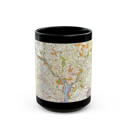 USA - Washington, Suburban (1964) (Map) Black Coffee Mug-15oz-The Sticker Space