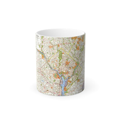 USA - Washington, Suburban (1964) (Map) Color Changing Mug 11oz-11oz-The Sticker Space