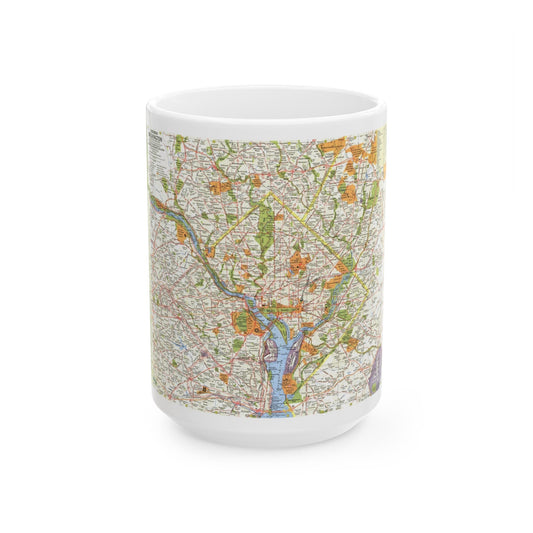 USA - Washington, Suburban (1964) (Map) White Coffee Mug-15oz-The Sticker Space