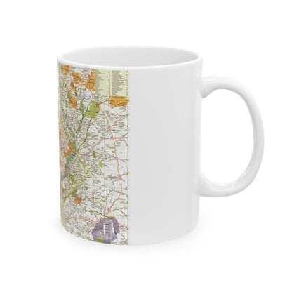 USA - Washington, Suburban (1964) (Map) White Coffee Mug-The Sticker Space