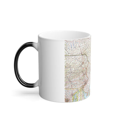 USA - Washington to Boston (1962) (Map) Color Changing Mug 11oz-11oz-The Sticker Space