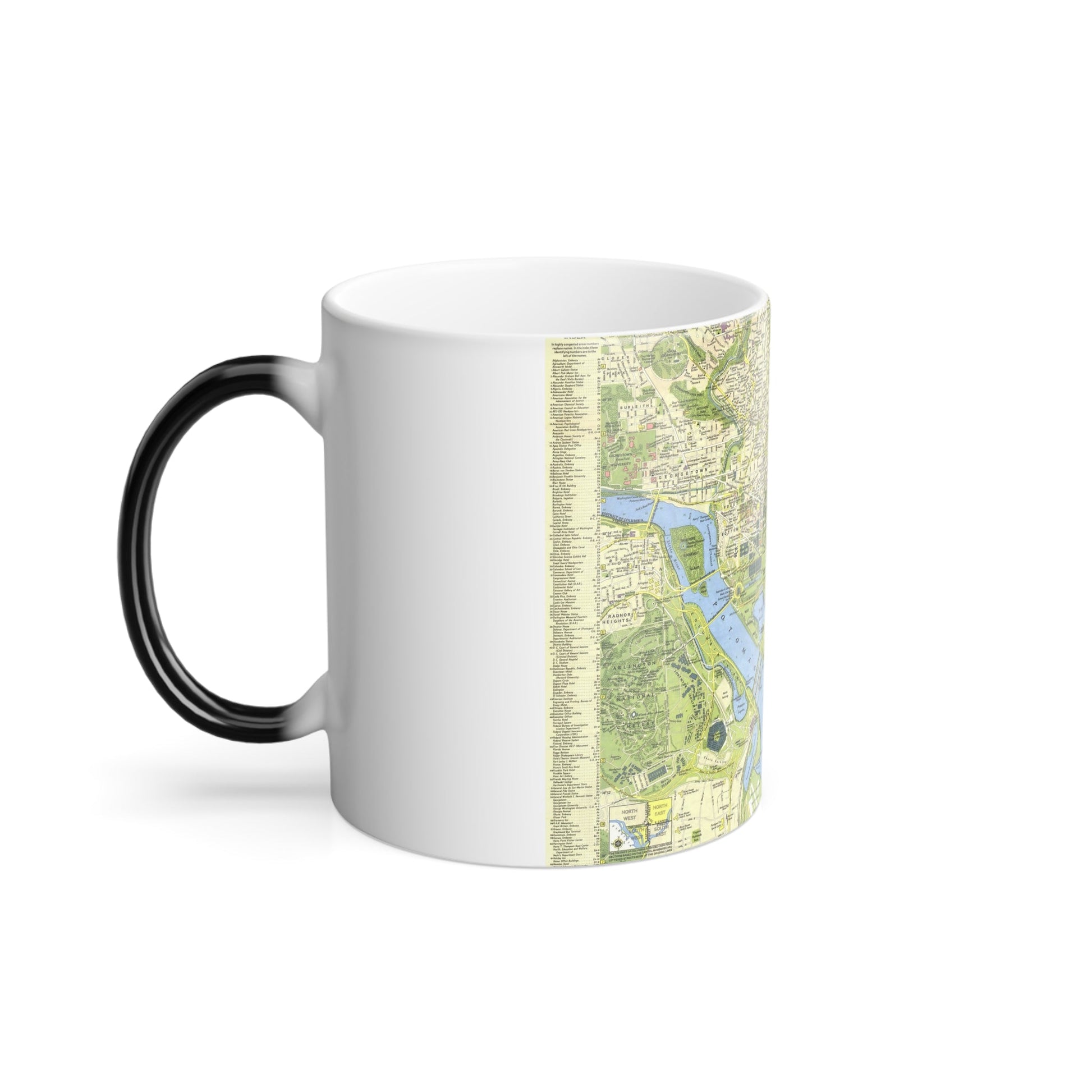 USA - Washington, Tourist (1964) (Map) Color Changing Mug 11oz-11oz-The Sticker Space