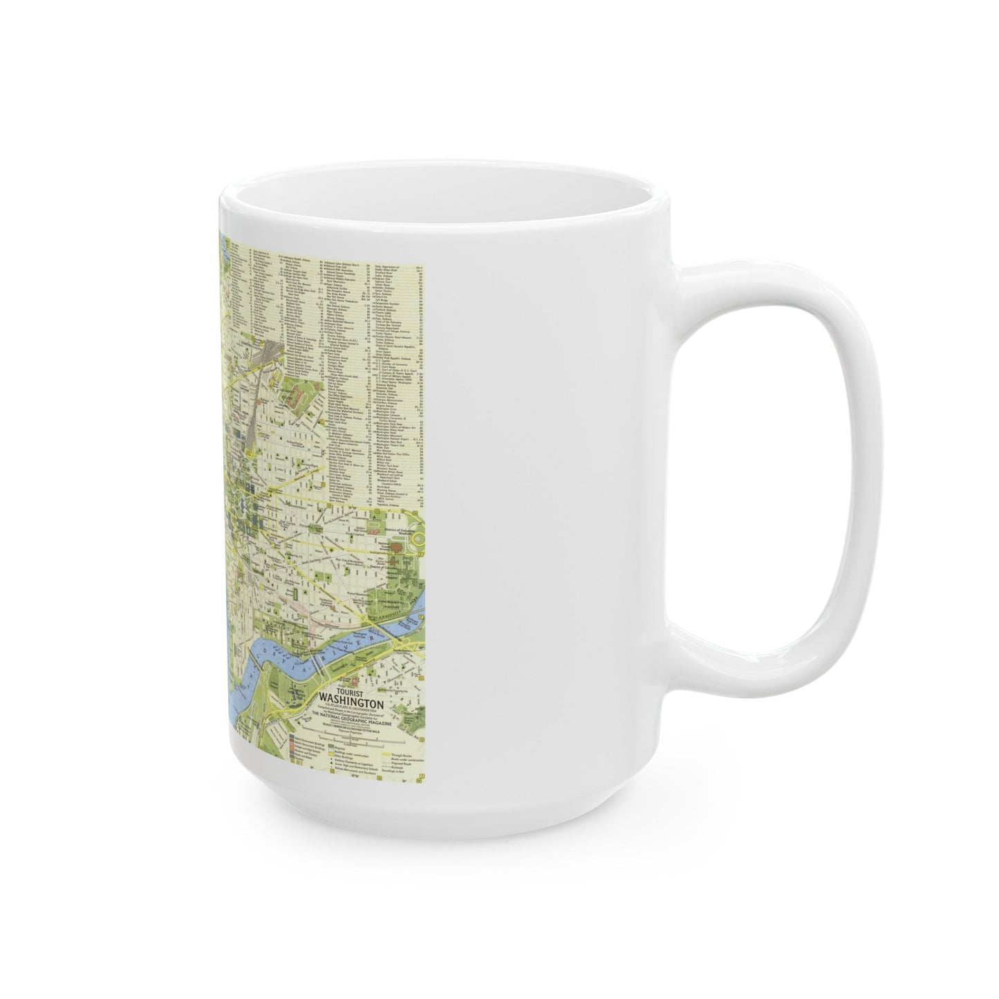 USA - Washington, Tourist (1964) (Map) White Coffee Mug-The Sticker Space