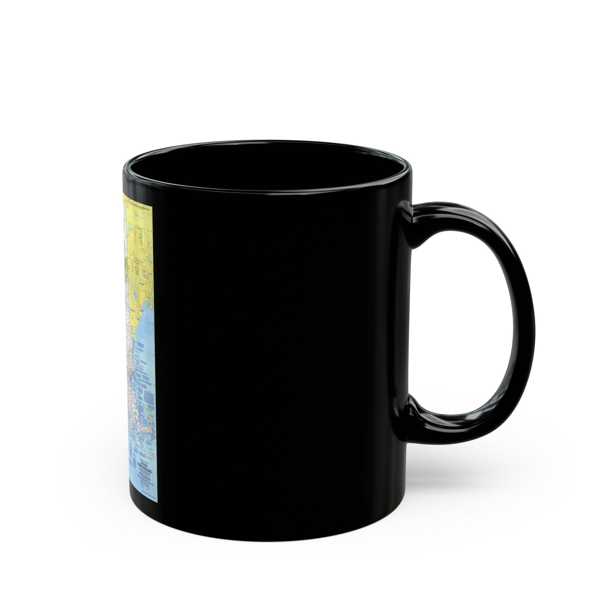 USA - Western New England 1 (1975) (Map) Black Coffee Mug-The Sticker Space