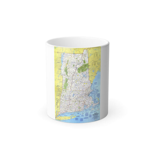 USA - Western New England 1 (1975) (Map) Color Changing Mug 11oz-11oz-The Sticker Space