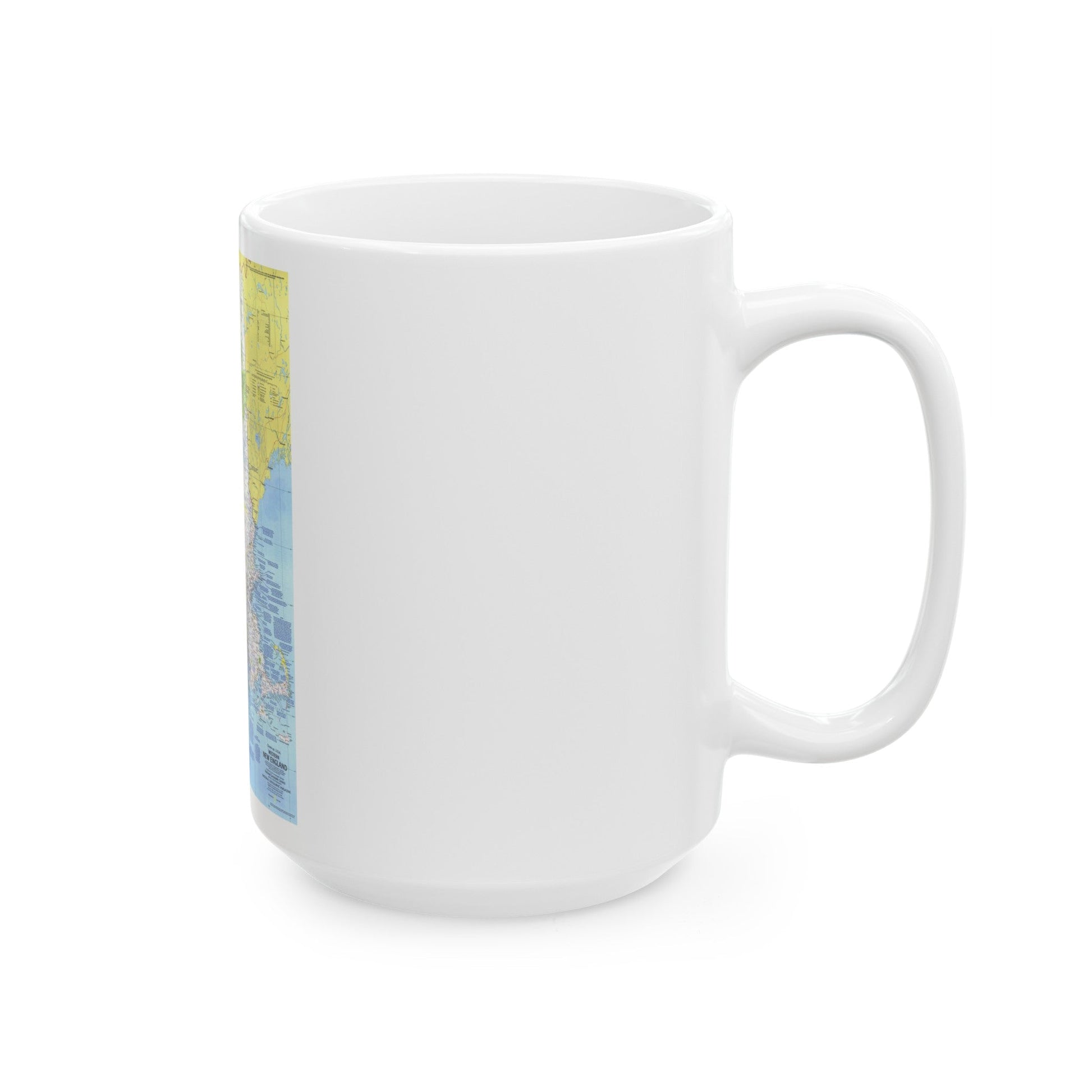 USA - Western New England 1 (1975) (Map) White Coffee Mug-The Sticker Space