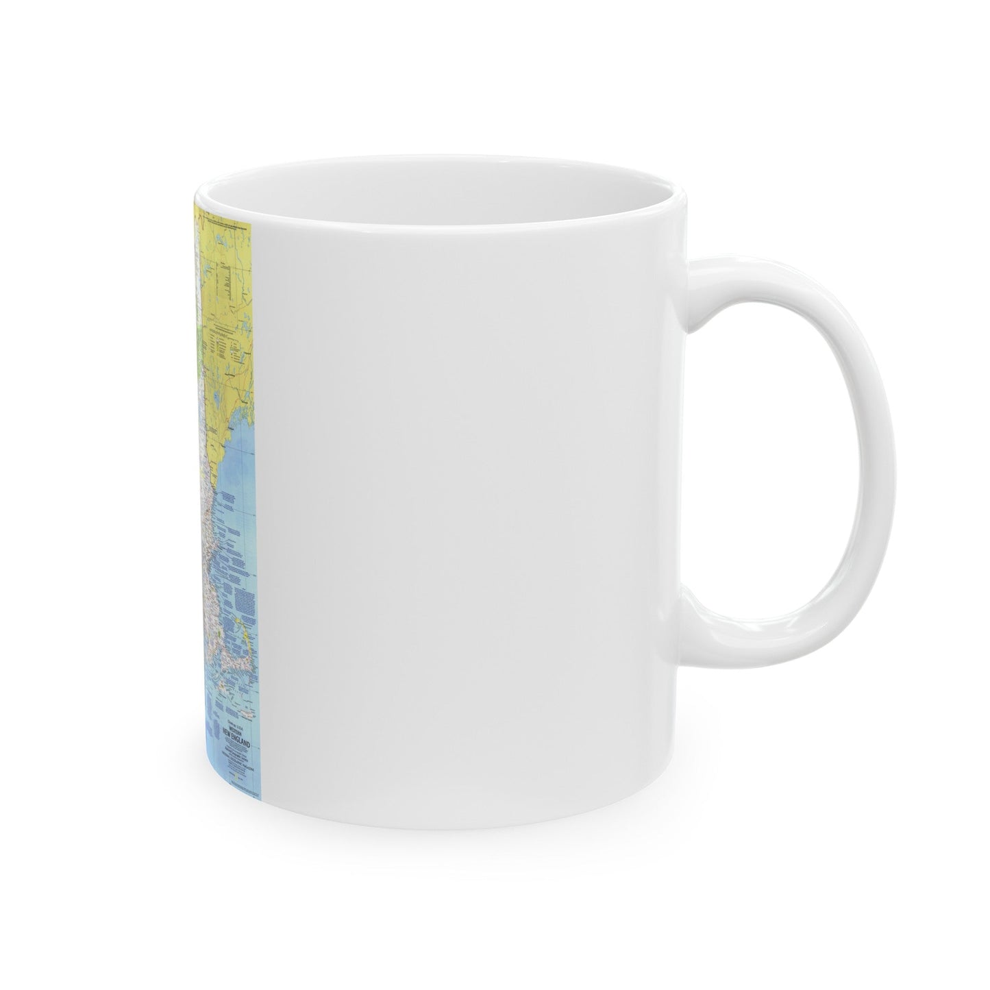 USA - Western New England 1 (1975) (Map) White Coffee Mug-The Sticker Space