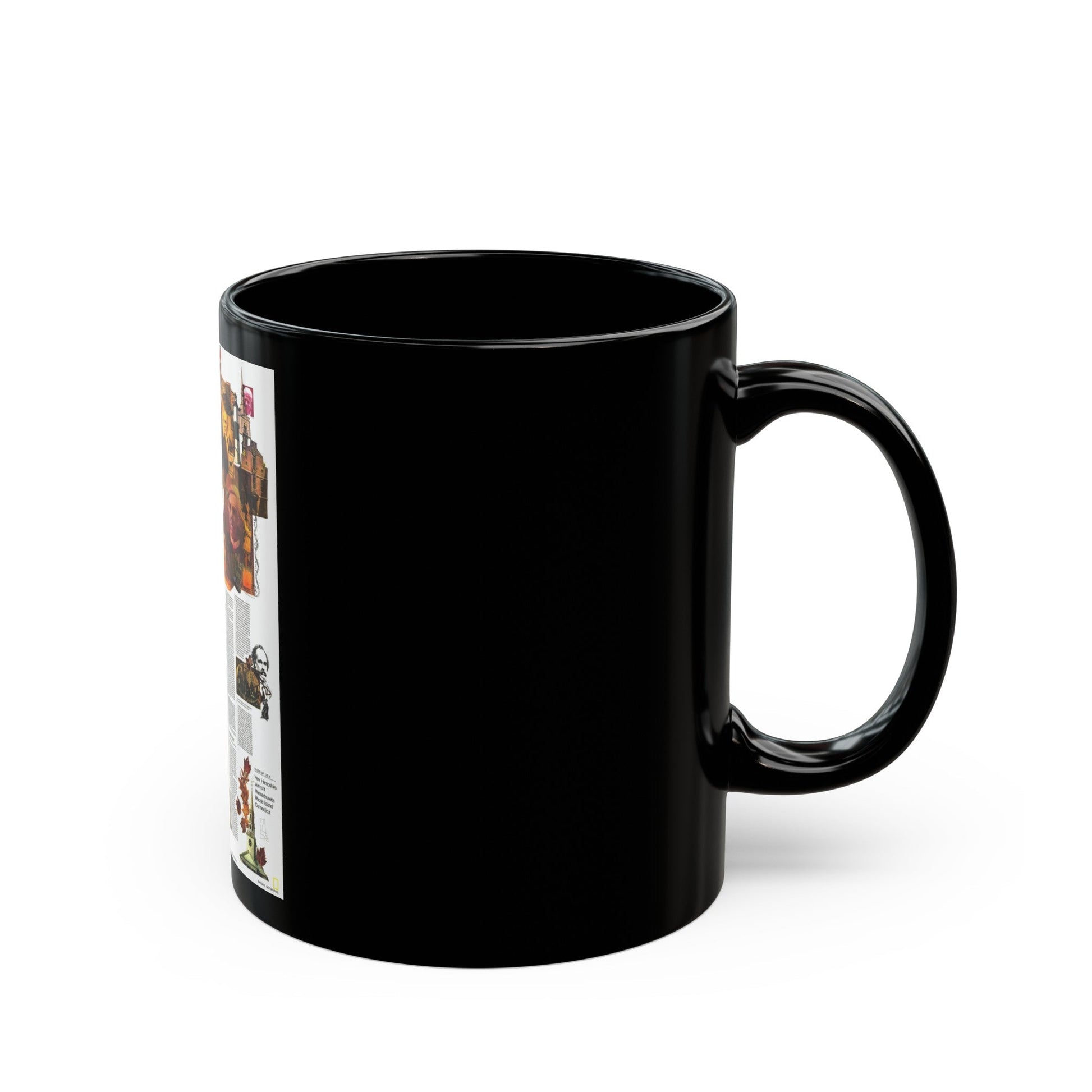 USA - Western New England 2 (1975) (Map) Black Coffee Mug-The Sticker Space