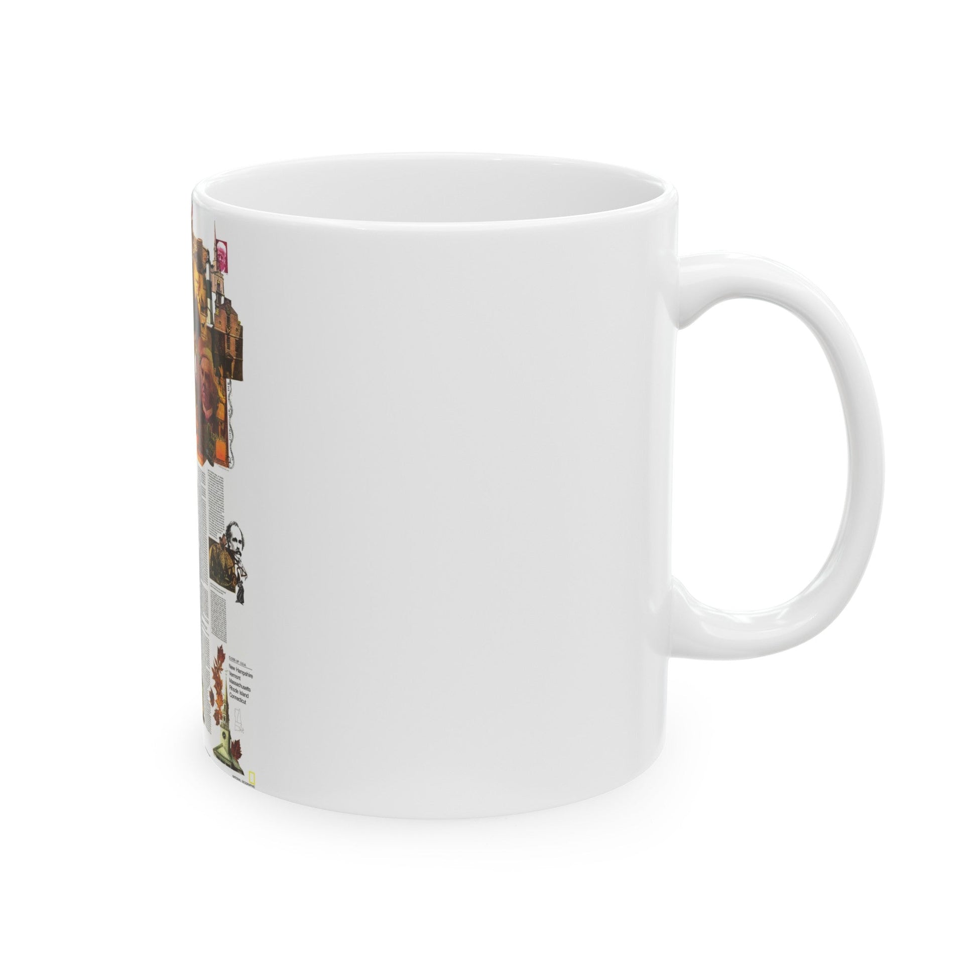 USA - Western New England 2 (1975) (Map) White Coffee Mug-The Sticker Space