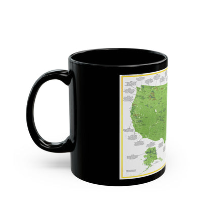 USA - Wild and Scenic Rivers 1 (1977) (Map) Black Coffee Mug-The Sticker Space