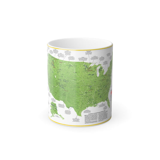 USA - Wild and Scenic Rivers 1 (1977) (Map) Color Changing Mug 11oz-11oz-The Sticker Space