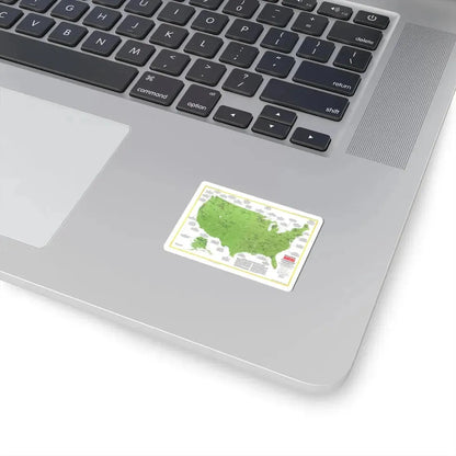 USA - Wild and Scenic Rivers 1 (1977) (Map) STICKER Vinyl Kiss-Cut Decal - The Sticker Space