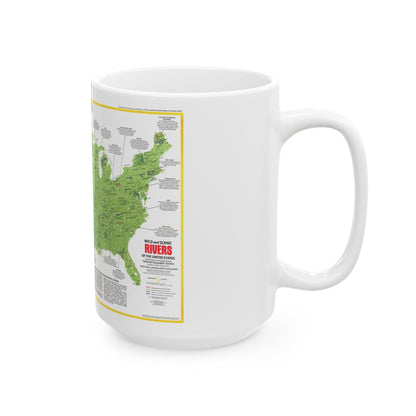 USA - Wild and Scenic Rivers 1 (1977) (Map) White Coffee Mug-The Sticker Space