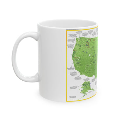 USA - Wild and Scenic Rivers 1 (1977) (Map) White Coffee Mug-The Sticker Space