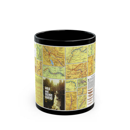 USA - Wild and Scenic Rivers 2 (1977) (Map) Black Coffee Mug-11oz-The Sticker Space