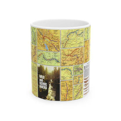 USA - Wild and Scenic Rivers 2 (1977) (Map) White Coffee Mug-11oz-The Sticker Space