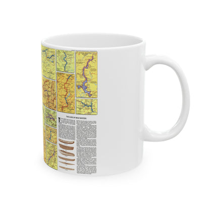 USA - Wild and Scenic Rivers 2 (1977) (Map) White Coffee Mug-The Sticker Space