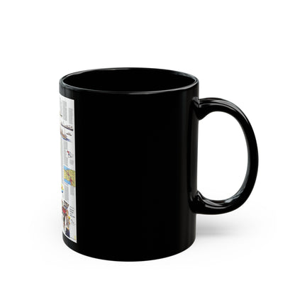 USA - Wisconsin, Michigan ,Great Lakes 2 (1973) (Map) Black Coffee Mug-The Sticker Space