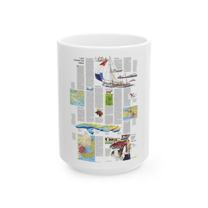 USA - Wisconsin, Michigan ,Great Lakes 2 (1973) (Map) White Coffee Mug-15oz-The Sticker Space