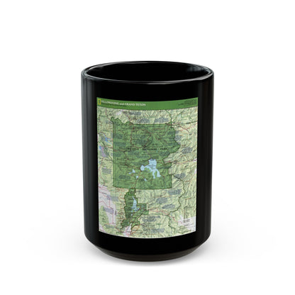 USA - Yellowstone and Grand Teton 1 1989) (Map) Black Coffee Mug-15oz-The Sticker Space