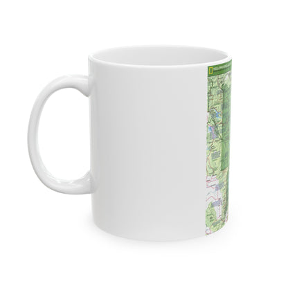 USA - Yellowstone and Grand Teton 1 1989) (Map) White Coffee Mug-The Sticker Space