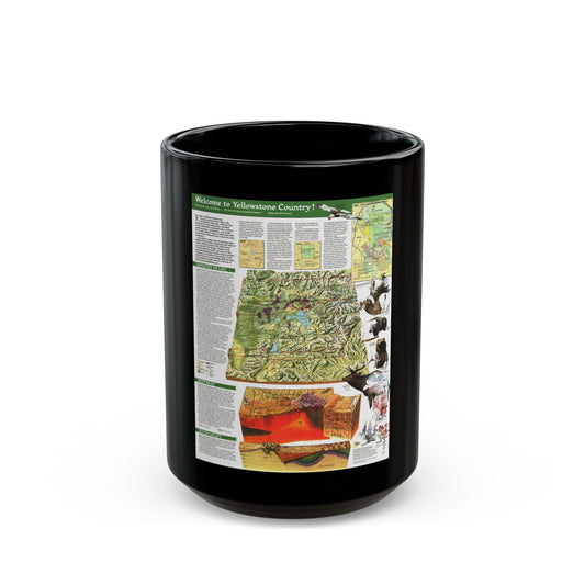 USA - Yellowstone and Grand Teton 2 (1989) (Map) Black Coffee Mug-15oz-The Sticker Space