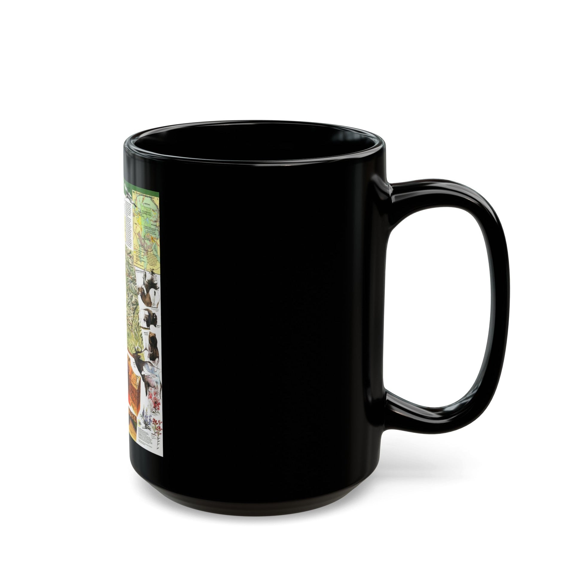 USA - Yellowstone and Grand Teton 2 (1989) (Map) Black Coffee Mug-The Sticker Space