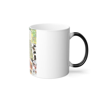 USA - Yellowstone and Grand Teton 2 (1989) (Map) Color Changing Mug 11oz-11oz-The Sticker Space