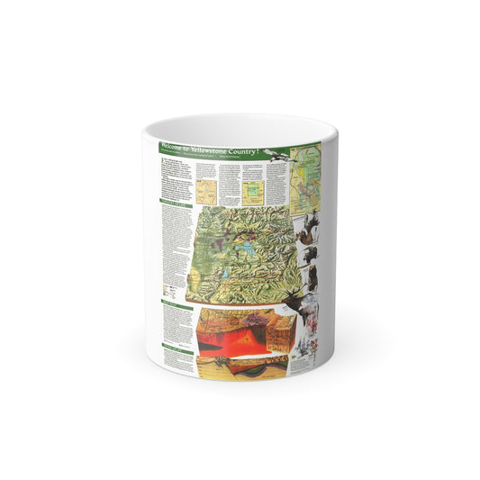 USA - Yellowstone and Grand Teton 2 (1989) (Map) Color Changing Mug 11oz-11oz-The Sticker Space