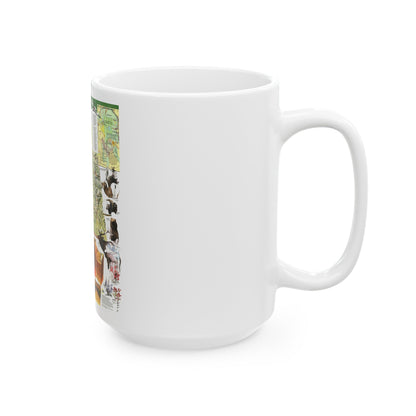 USA - Yellowstone and Grand Teton 2 (1989) (Map) White Coffee Mug-The Sticker Space