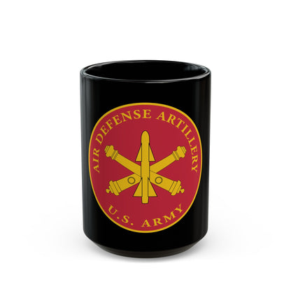 USAADAPLAQUE Air Defense Artillery Branch (U.S. Army) Black Coffee Mug-15oz-The Sticker Space